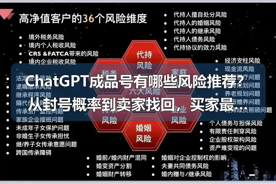 ChatGPT成品号有哪些风险推荐？从封号概率到卖家找回，买家最该警惕的四个交易陷阱